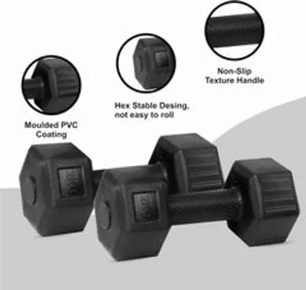 Pvc_Hex_Dumbbell_Set_2_Kg_Each_4_Kg_Total_Fixed_Weight