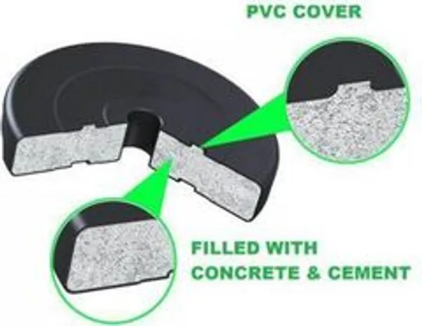 Arx_Black_Pvc_3Kg_Weight_Plates_Set_Of_4