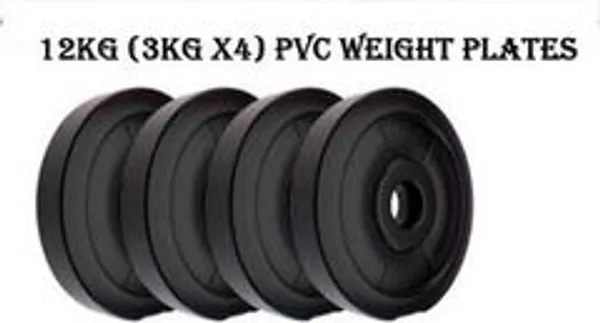 Arx_Black_Pvc_3Kg_Weight_Plates_Set_Of_4