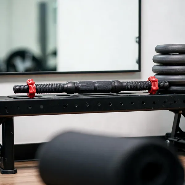 Black_Steel_15-Inch_Dumbbell_Rod_With_Nuts_For_Home_Gym
