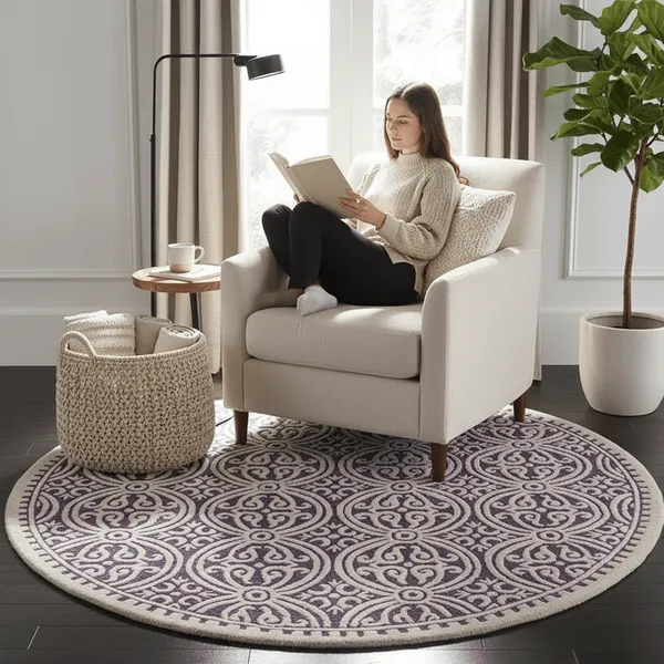 Snuggique_Round_Hand_Tufted_Carpet_Rug