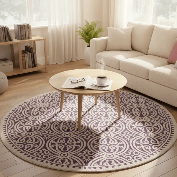 Snuggique_Round_Hand_Tufted_Carpet_Rug