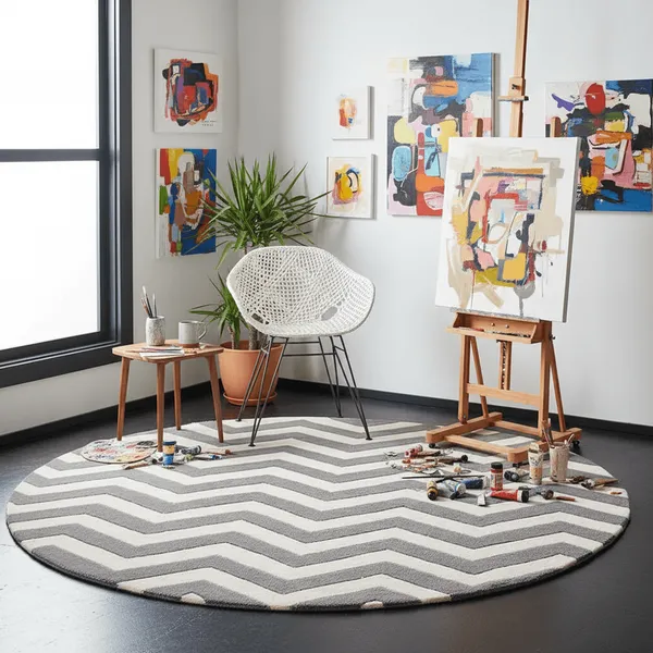 Snugive_Round_Hand_Tufted_Carpet_Rug