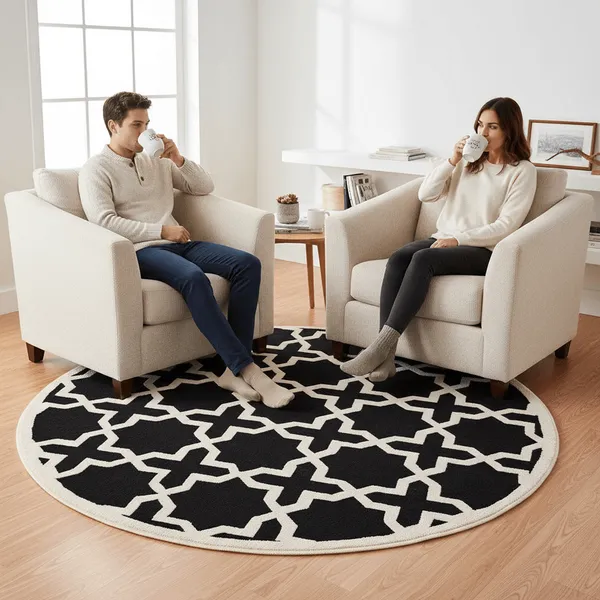 Furruno_Round_Hand_Tufted_Carpet_Rug