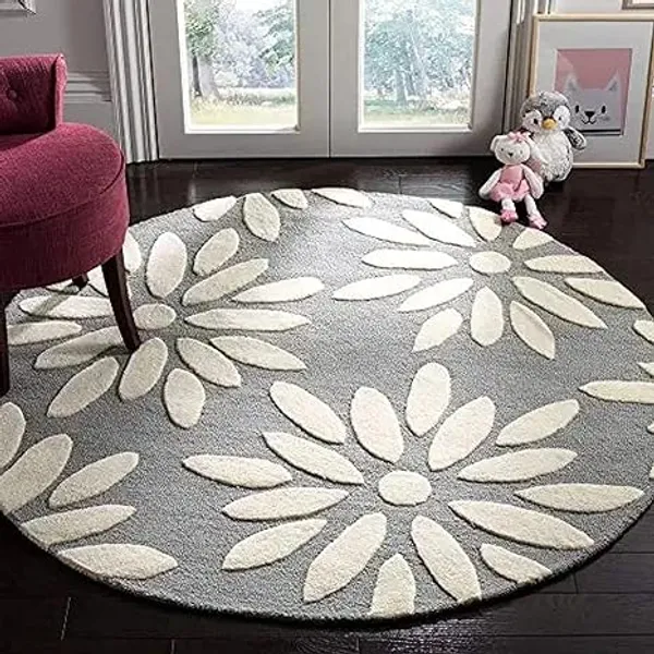 Furryza_Round_Hand_Tufted_Carpet_Rug