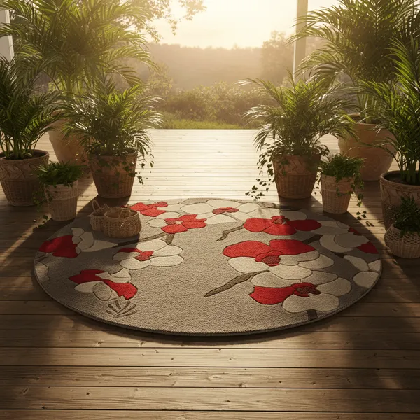 Fuzurio_Round_Hand_Tufted_Carpet_Rug