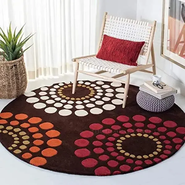 Fuzzique_Round_Hand_Tufted_Carpet_Rug