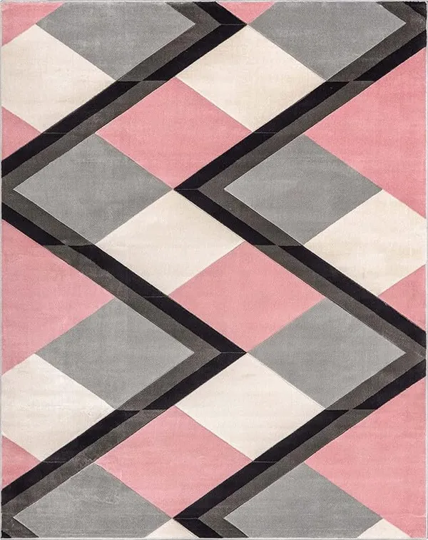 Geometric_Pink_Hand_Tufted_Carpet