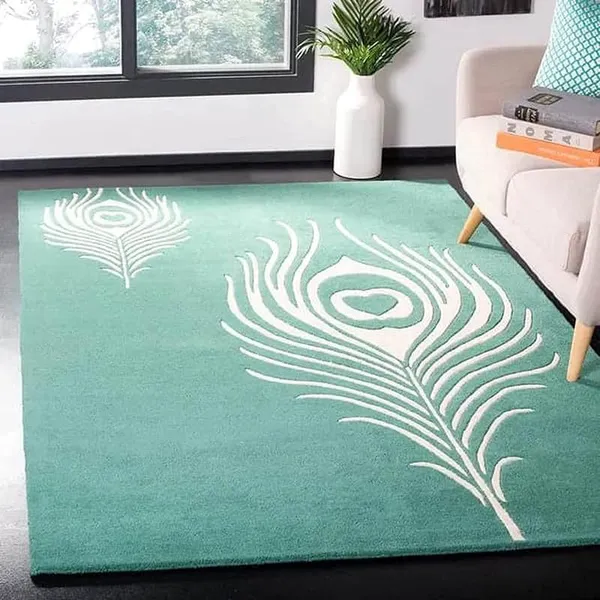 Green_Feather_Hand_Tufted_Carpet