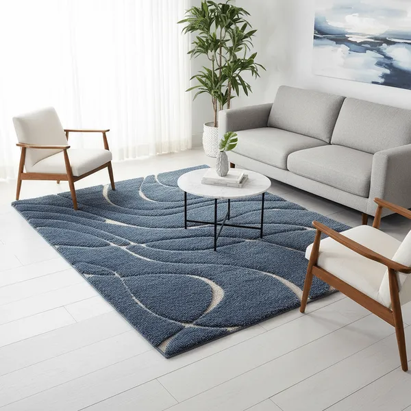 Plushora_Shaggy_Carpet_Rug_Blue_Microfiber