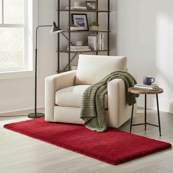 Affinity_Shaggy_Carpet_Rug_Red_Microfiber