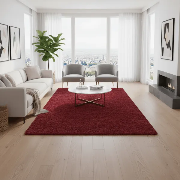 Affinity_Shaggy_Carpet_Rug_Red_Microfiber