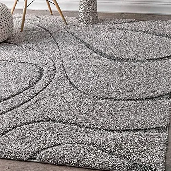 Cozylicious_Shaggy_Carpet_Rug_Gray_Microfiber