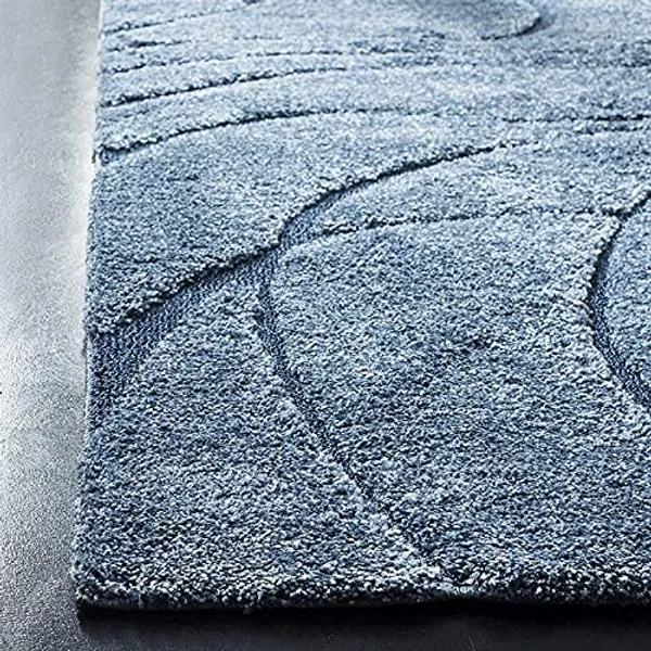 Fuzora_Shaggy_Carpet_Rug_Blue_Microfiber