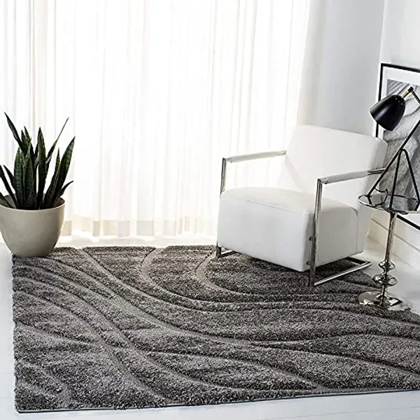 Fluffovo_Shaggy_Carpet_Rug_Gray_Microfiber