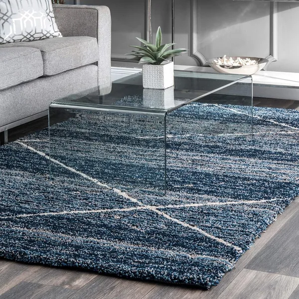 Furrissimo_Shaggy_Carpet_Rug_Blue_Microfiber