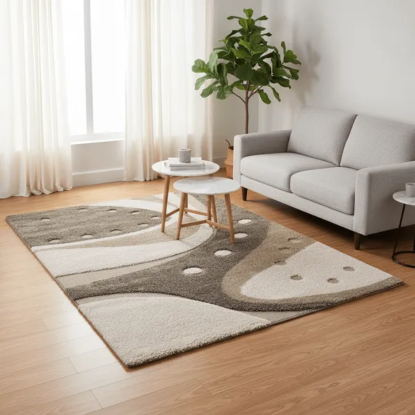 Fluffique_Shaggy_Carpet_Rug_Beige_Microfiber