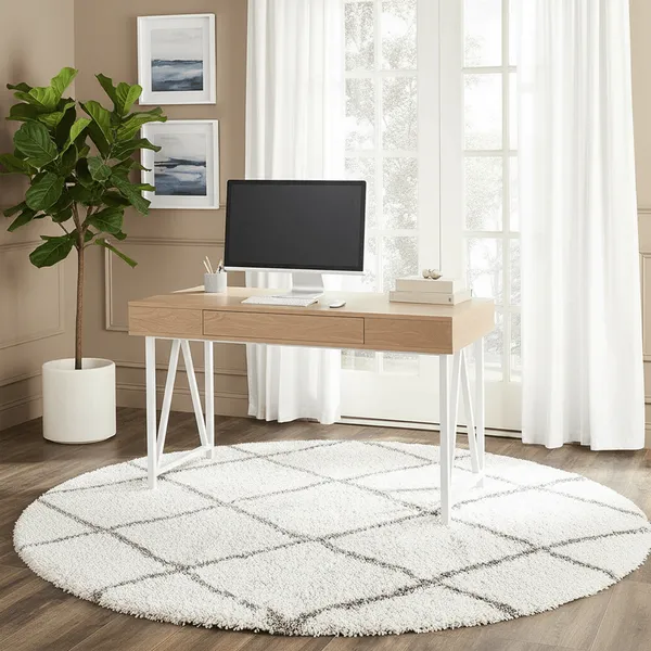 Mosaic_Round_Shaggy_Carpet_Rug