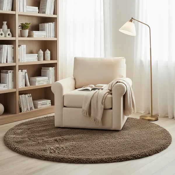 Echoes_Round_Shaggy_Carpet_Rug