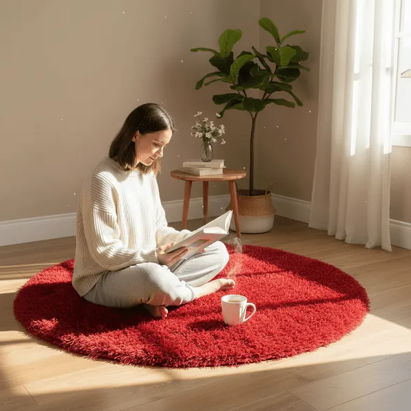 Elysian_Round_Shaggy_Carpet_Rug