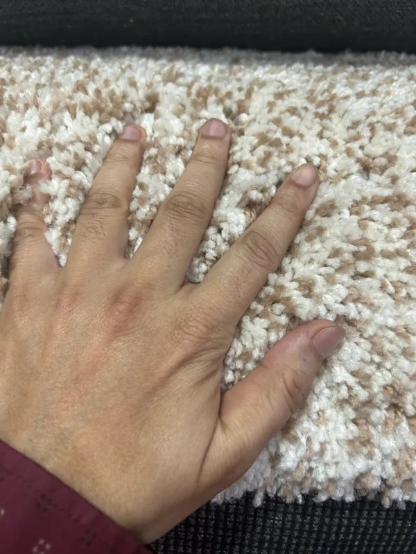 Consuls_Round_Shaggy_Carpet_Rug_Beige_Microfiber