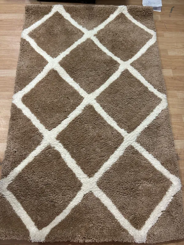 Cuddlora_Shaggy_Carpet_Rug_Brown_Microfiber