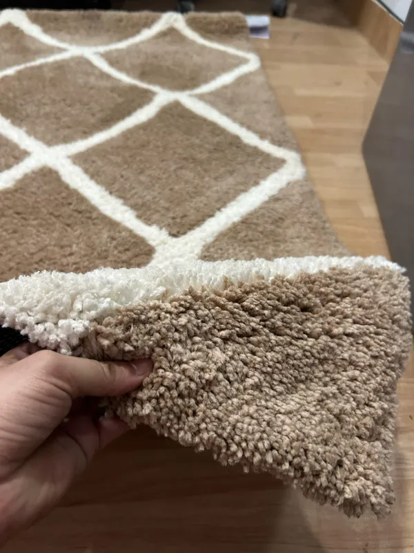 Cuddlora_Shaggy_Carpet_Rug_Brown_Microfiber