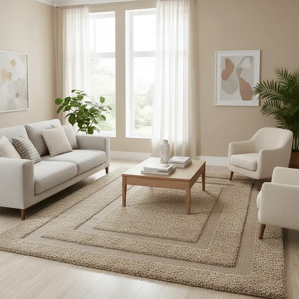Cozylux_Shaggy_Carpet_Rug_Beige_Microfiber