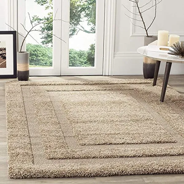 Cozylux_Shaggy_Carpet_Rug_Beige_Microfiber