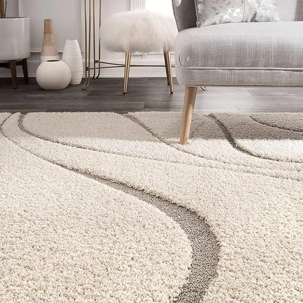 Furrade_Shaggy_Carpet_Rug_Beige_Microfiber