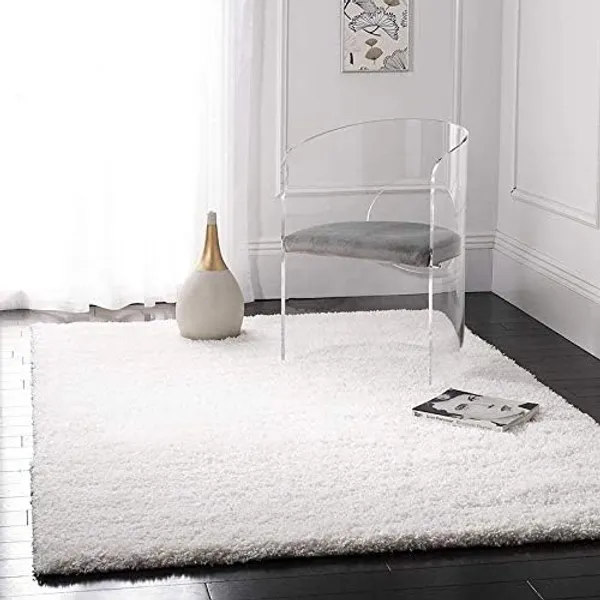 Hugzee_Shaggy_Carpet_Rug_White_Microfiber