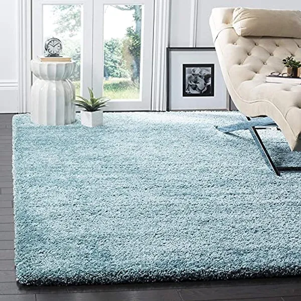 Cuddlo_Shaggy_Carpet_Rug_Blue_Microfiber