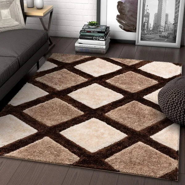 Shagura_Shaggy_Carpet_Rug_Beige_Microfiber