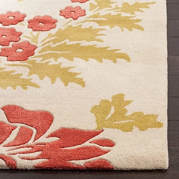 Alba_Floral_Hand_Tufted_Carpet_Rug_Red_Wool