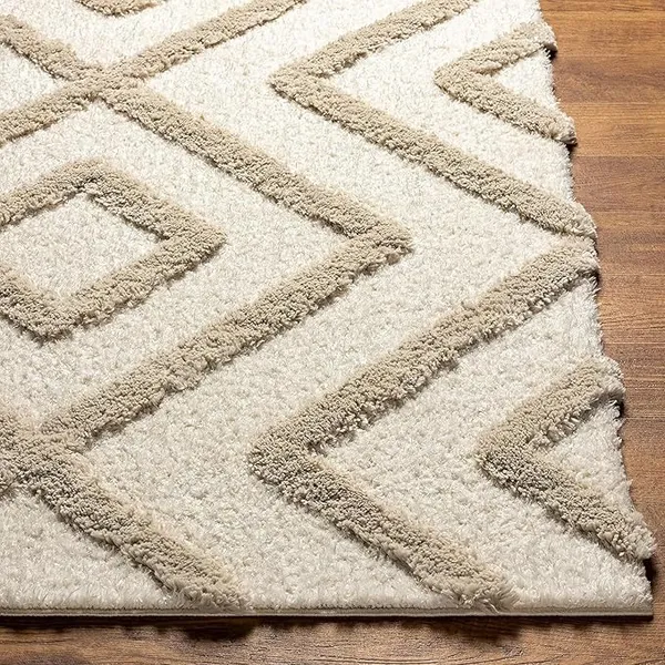 Cozeen_Shaggy_Carpet_Rug_Beige_Microfiber