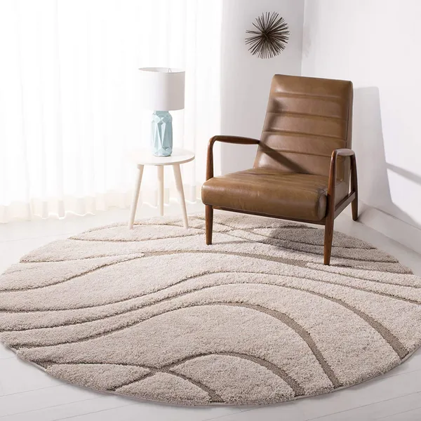 Chic_Round_Shaggy_Carpet_Rug_Ivory