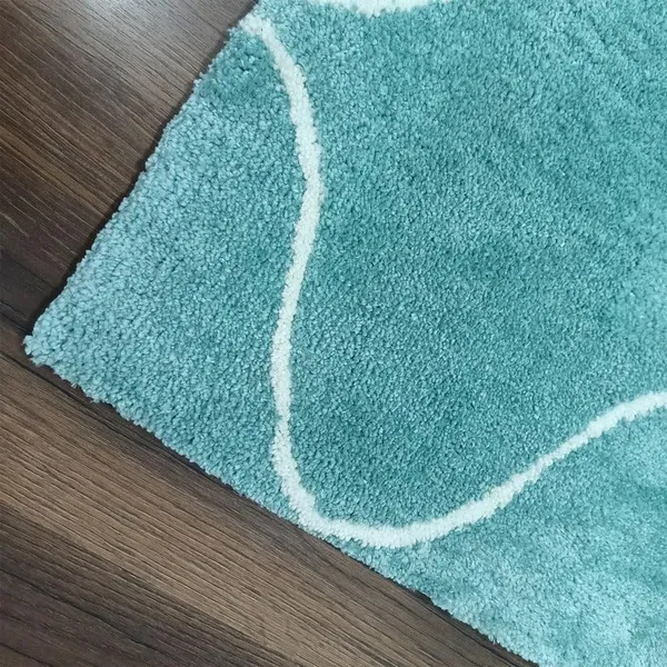 Hewana_Shaggy_Carpet_Rug_Blue_Microfiber