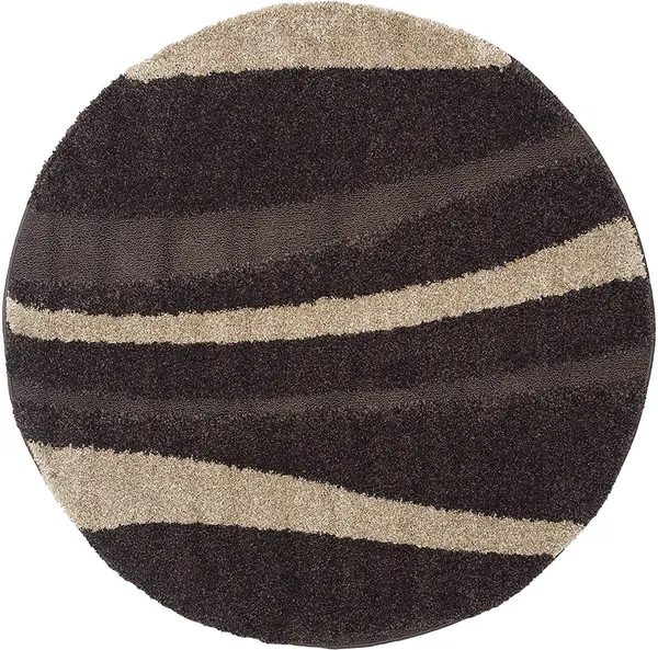 Dreamy_Round_Shaggy_Carpet_Rug_Brown_Microfiber