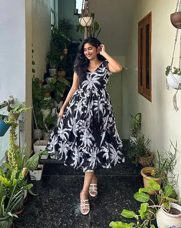 Black_Organza_Digital_Print_Maxi_Dress_For_Women