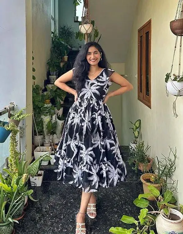 Black_Organza_Digital_Print_Maxi_Dress_For_Women
