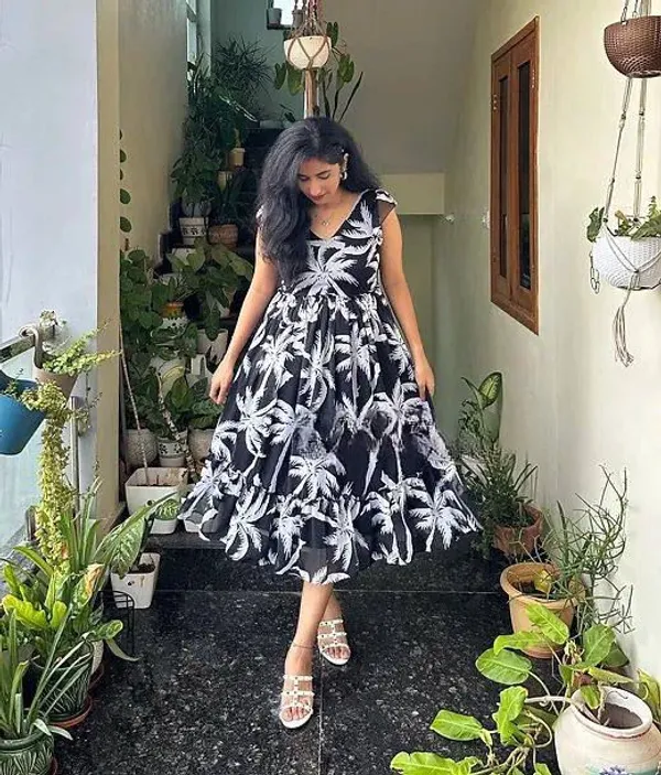 Black_Organza_Digital_Print_Maxi_Dress_For_Women