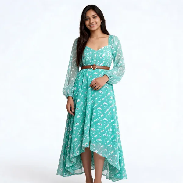 Light_Blue_Georgette_Printed_Flared_Maxi_Dress_For_Women