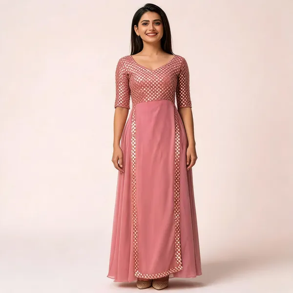 Peach_Georgette_Lined_Gown_For_Women