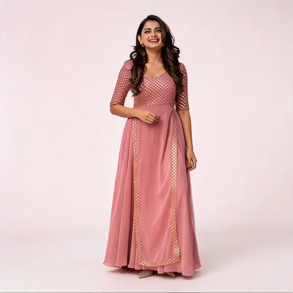 Peach_Georgette_Lined_Gown_For_Women