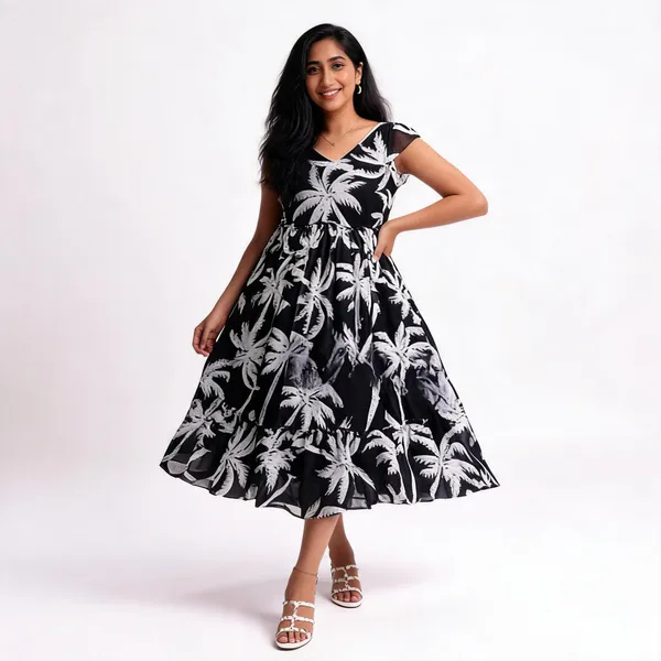Black_Organza_Digital_Print_Maxi_Dress_For_Women