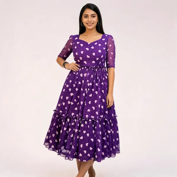 Purple_Georgette_Flared_Frock_For_Women