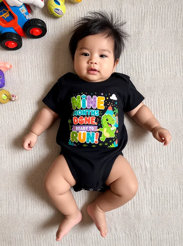 Black_Cotton_Short_Sleeve_Graphic_Bodysuit_For_Kids