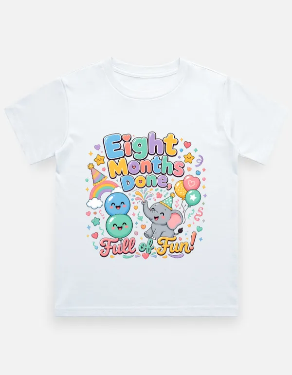 White_Cotton_Short_Sleeve_Milestone_T_Shirt_For_Kids