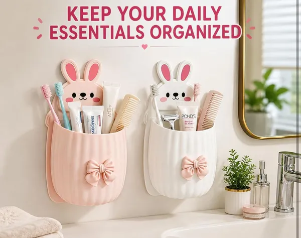 Bunny_Bathroom_Wall_Mounted_Adhesive_Storage_Organizer
