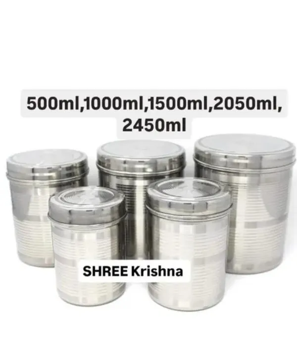 Stainless_Steel_Plain_Storage_Container_Set,_500ml_To_2450ml